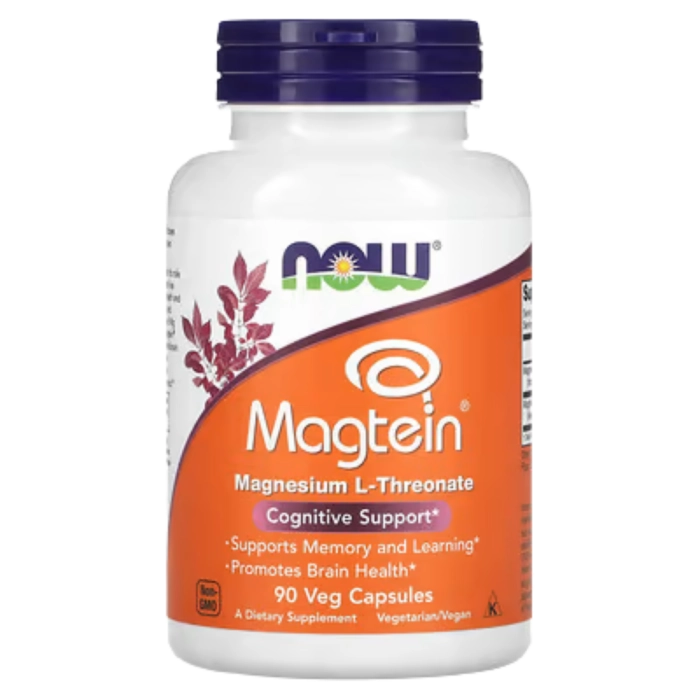 Vitaminas Magtein (Magnesium L- Threonate) — 90 Cápsulas — Now