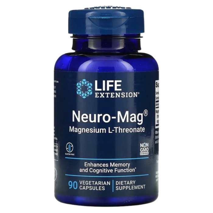 Vitaminas Neuro-Mag · Magtein Magnésio L-Treonato | 90 Cápsulas — Life Extension