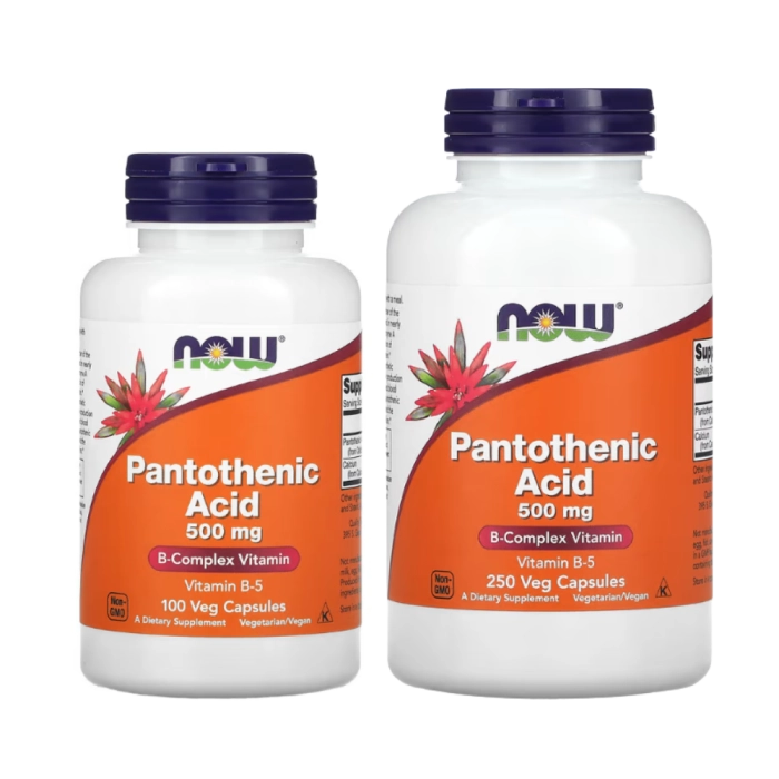 Vitaminas Suplemento de Ácido Pantotênico (Vitamina B5) — Energia e Metabolismo — Now