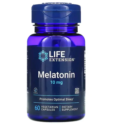 Melatonina 10mg, 60 Cápsulas, Life Extension